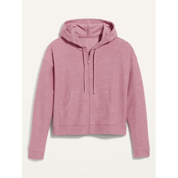 OLD NAVY Lightweight Textured Full-Zip Hoodie Mountain Dusk Womens Large Tall - Picture 1 of 9